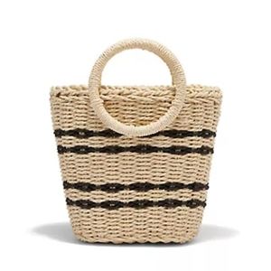 NY&Co small straw bag, natural and black